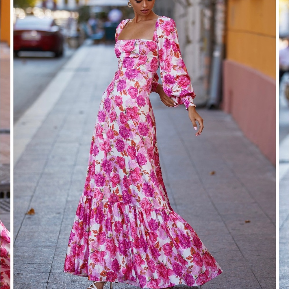 Pink Floral Dress
